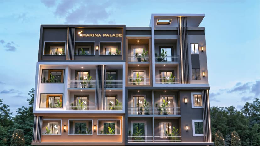 Marina Palace building exterior side view