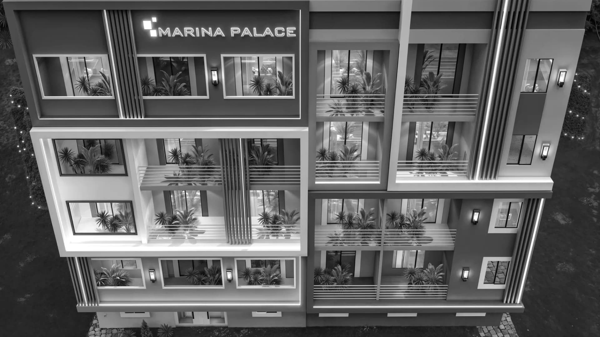 Marina Palace surrounding landscape